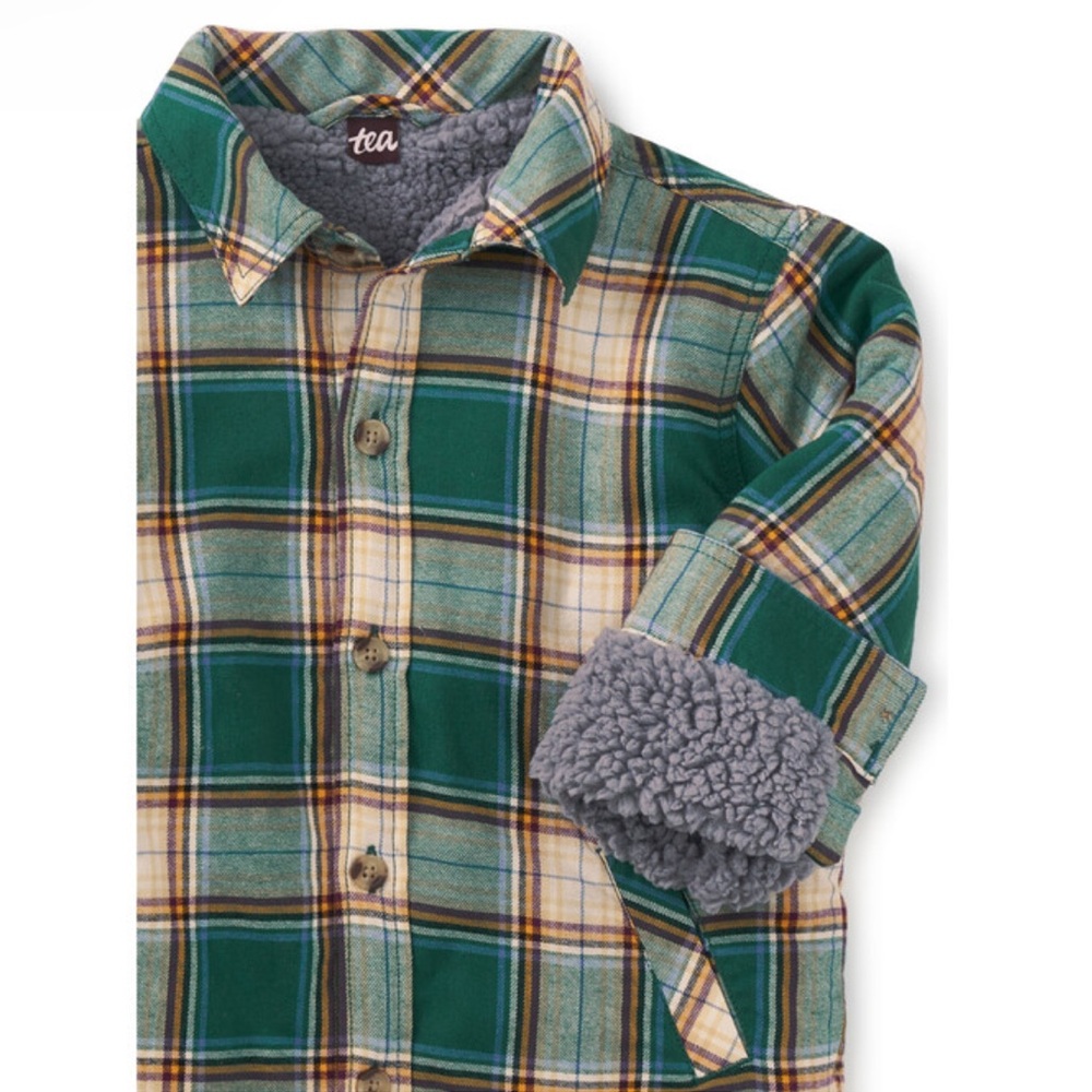 Teddy fleece Plaid Jacket - Picture 4 of 8